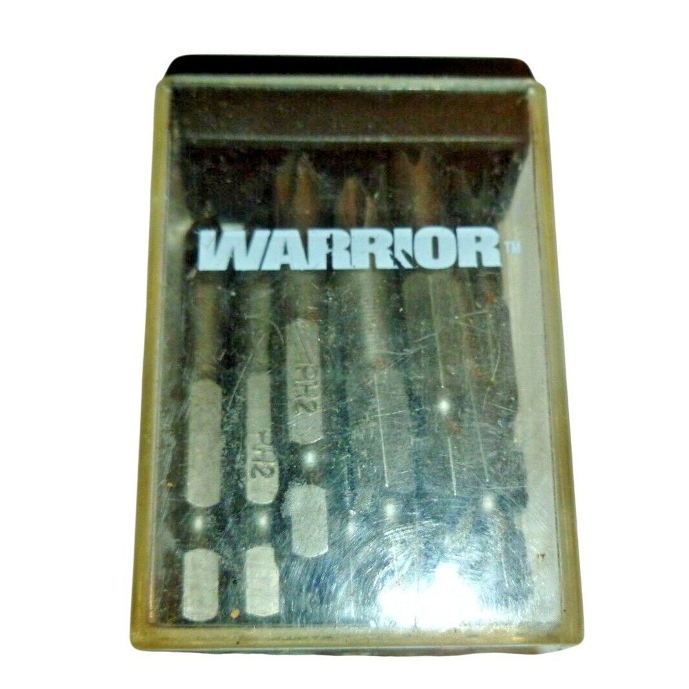 Warrior Phillips PH2 Power Bit Set 1/4 Hex Shank Impact Drill Driver Bits Case